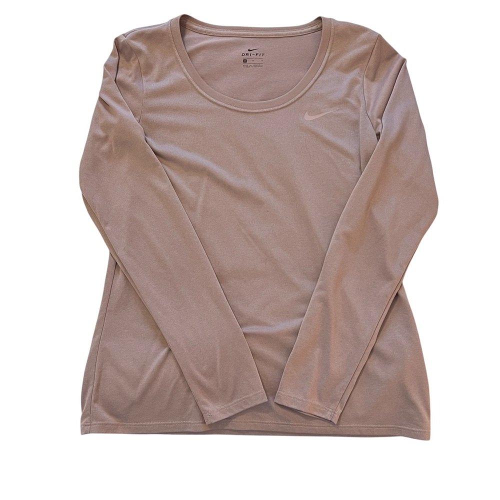 NWOT Women's Nike Mauve Dri-Fit Long Sleeve Running Athletic Layer Shirt, Medium - Picture 3 of 8